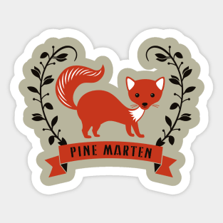 Pine Marten Sticker